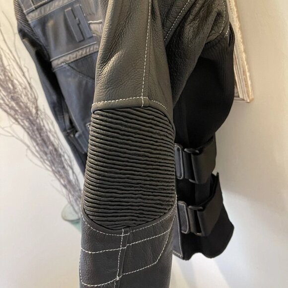 Authentic Harley Davidson Men S.W.A.T. HDMC Black Leather Jacket 3XL NWOT - Picture 8 of 14